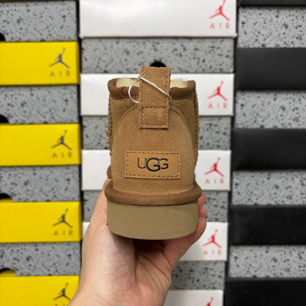 UGG Mini Pull-On Ankle Boots in Chestnut