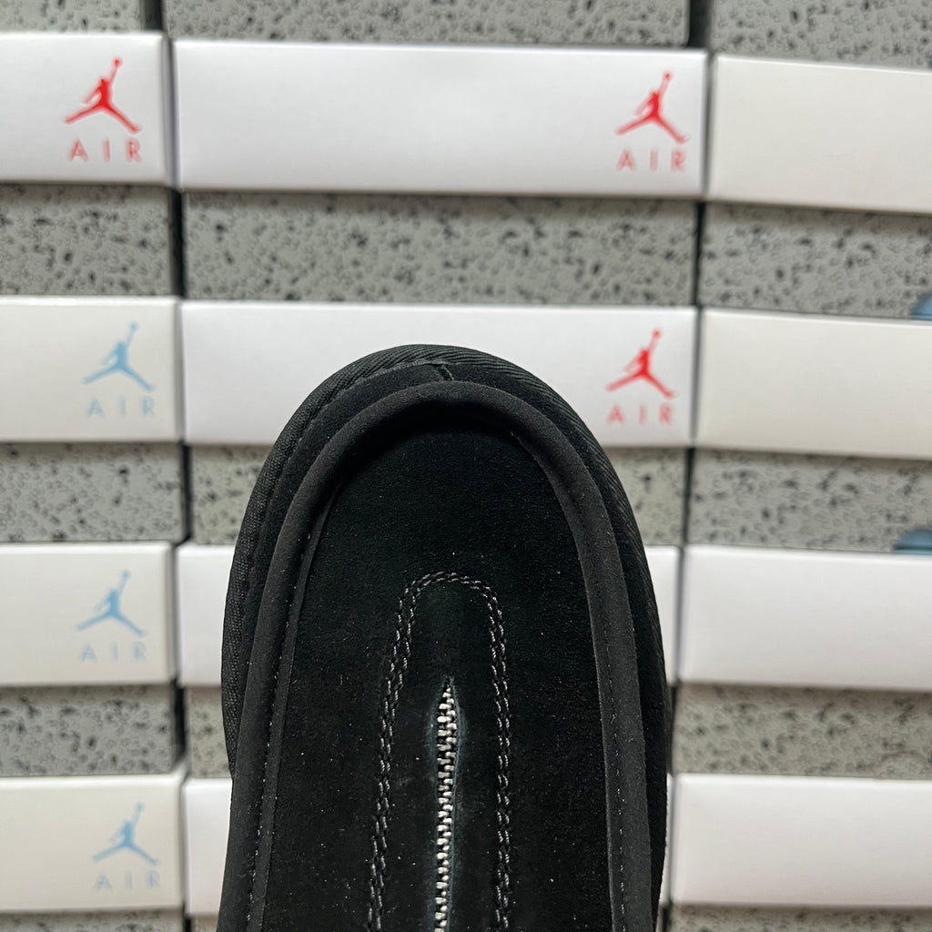 UGG Fluffy-Collar Zip-Front Platform Ankle Boots in Black