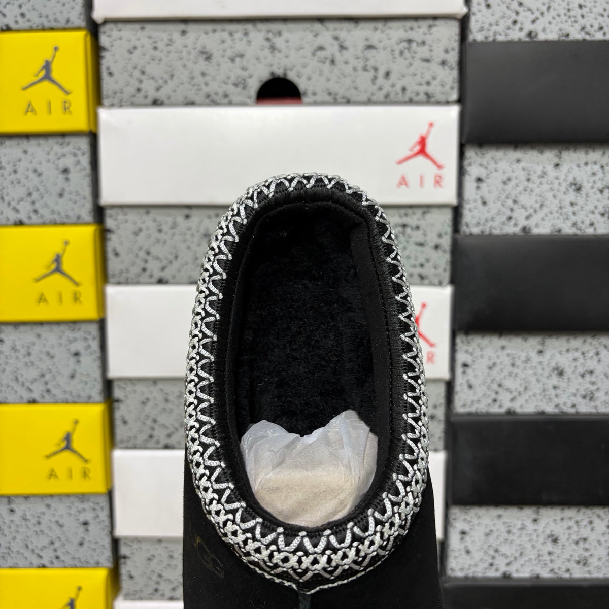 UGG Decorative-Trim Slip-On Shoes in Black