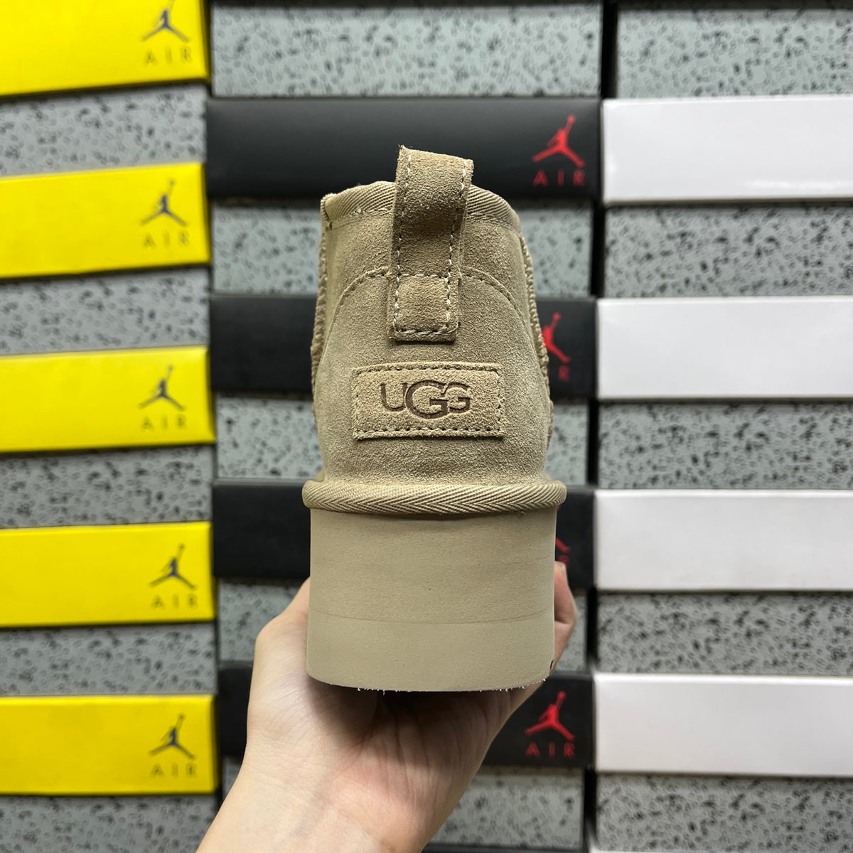 UGG Mini Platform Ankle Boots in Mustard Seed