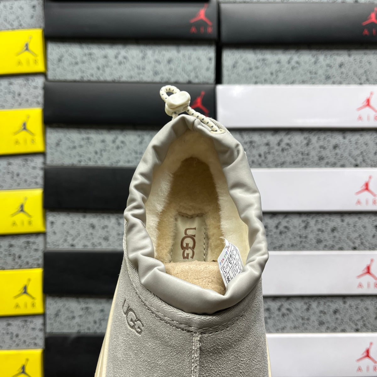 UGG Slip-On Platform Shoes in Smoke Grey & Cream