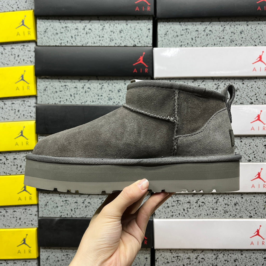 UGG Mini Platform Ankle Boots in Grey
