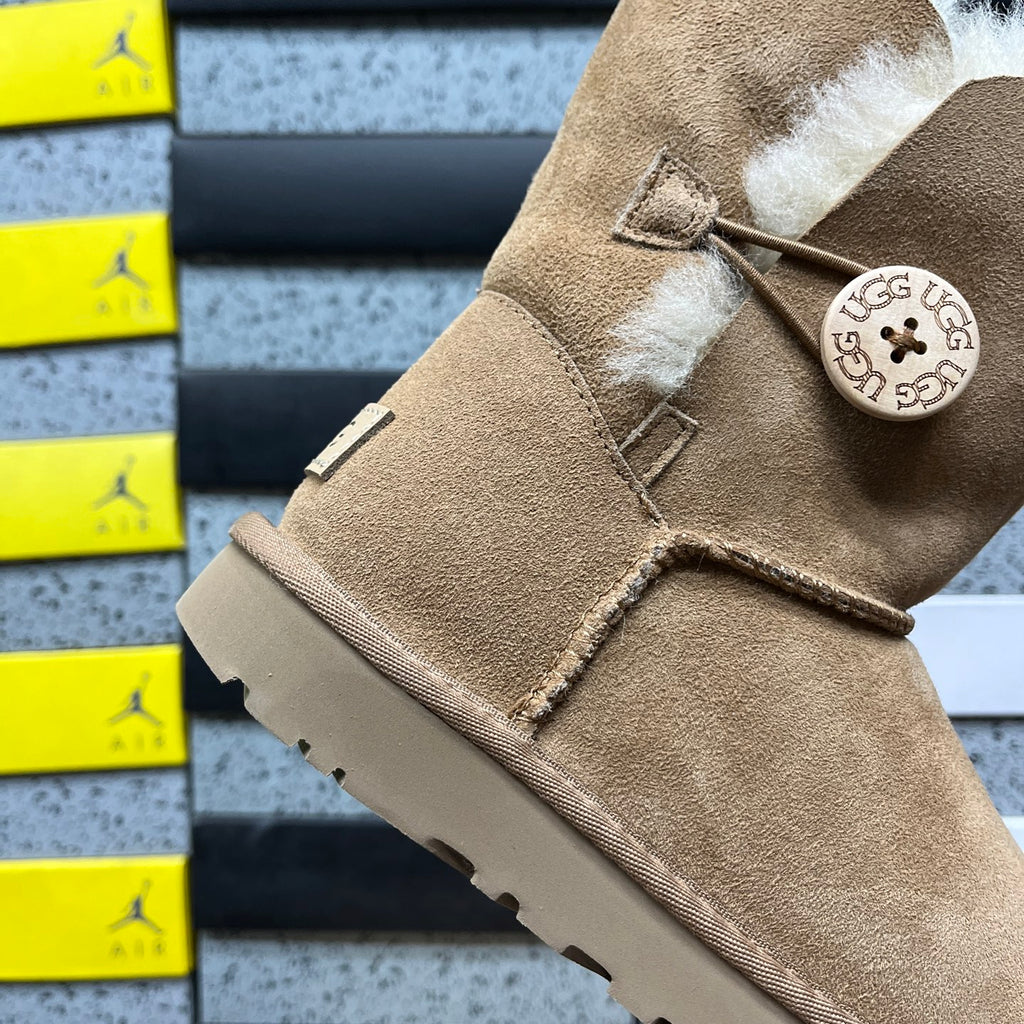 UGG Mid-Calf Button Boots in Chestnut