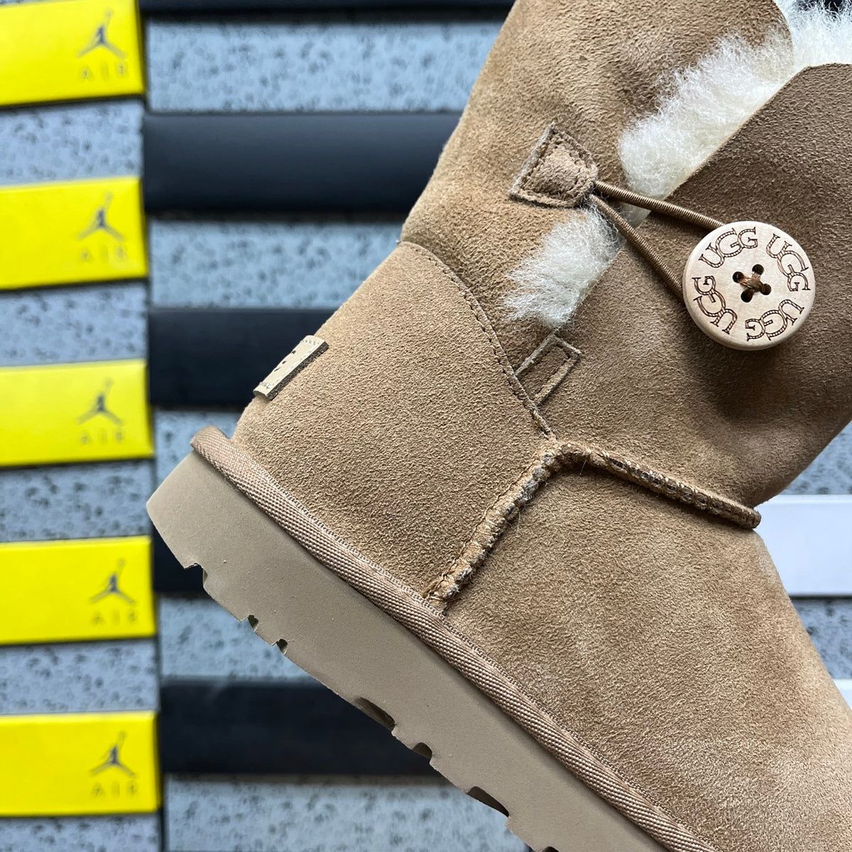 UGG Mid-Calf Button Boots in Chestnut