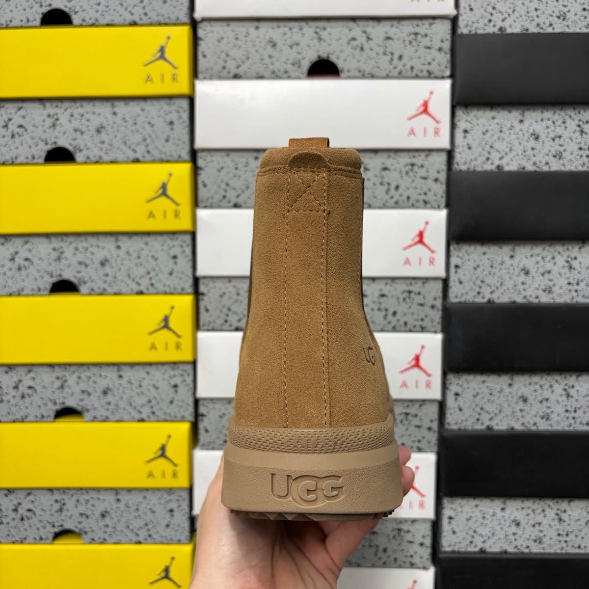 UGG Lug-Sole Chelsea Ankle Boots in Chestnut
