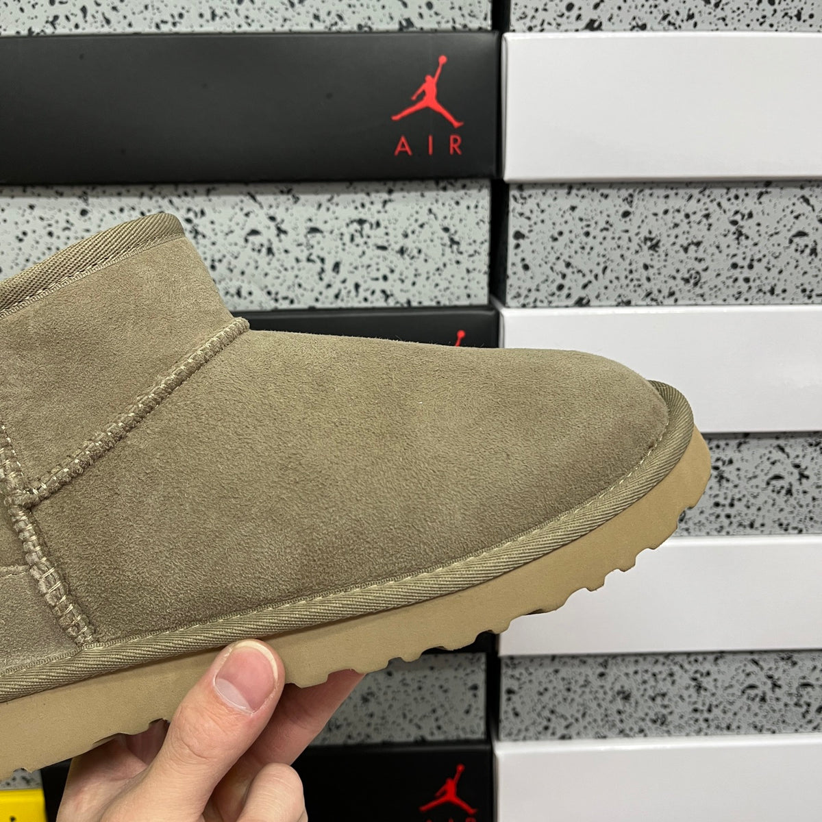 UGG Mini Pull-On Ankle Boots in Taupe Brown