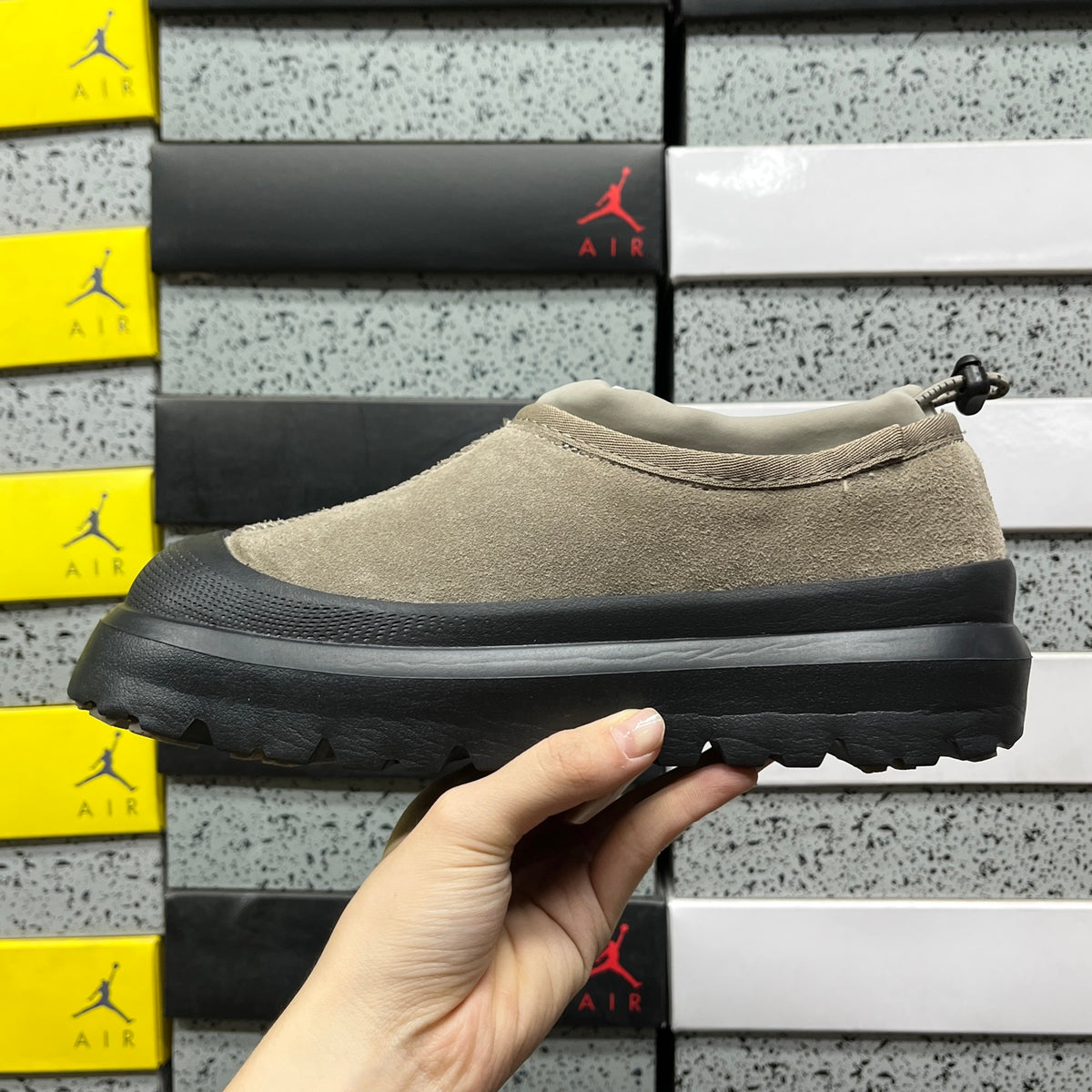 UGG Platform Slip-On Shoes in Smoke Grey & Black