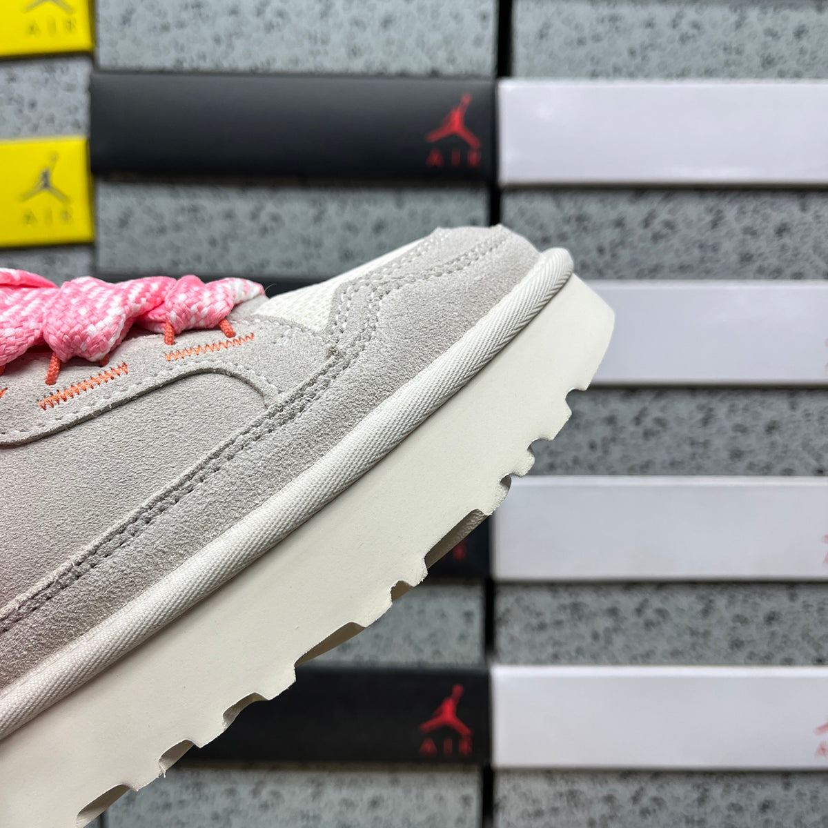 UGG Low-Top Platform Sneakers in White & Pink