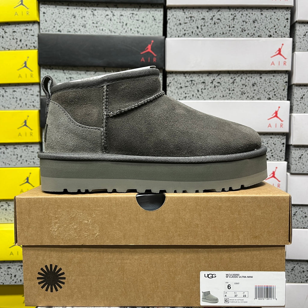 UGG Mini Platform Ankle Boots in Grey