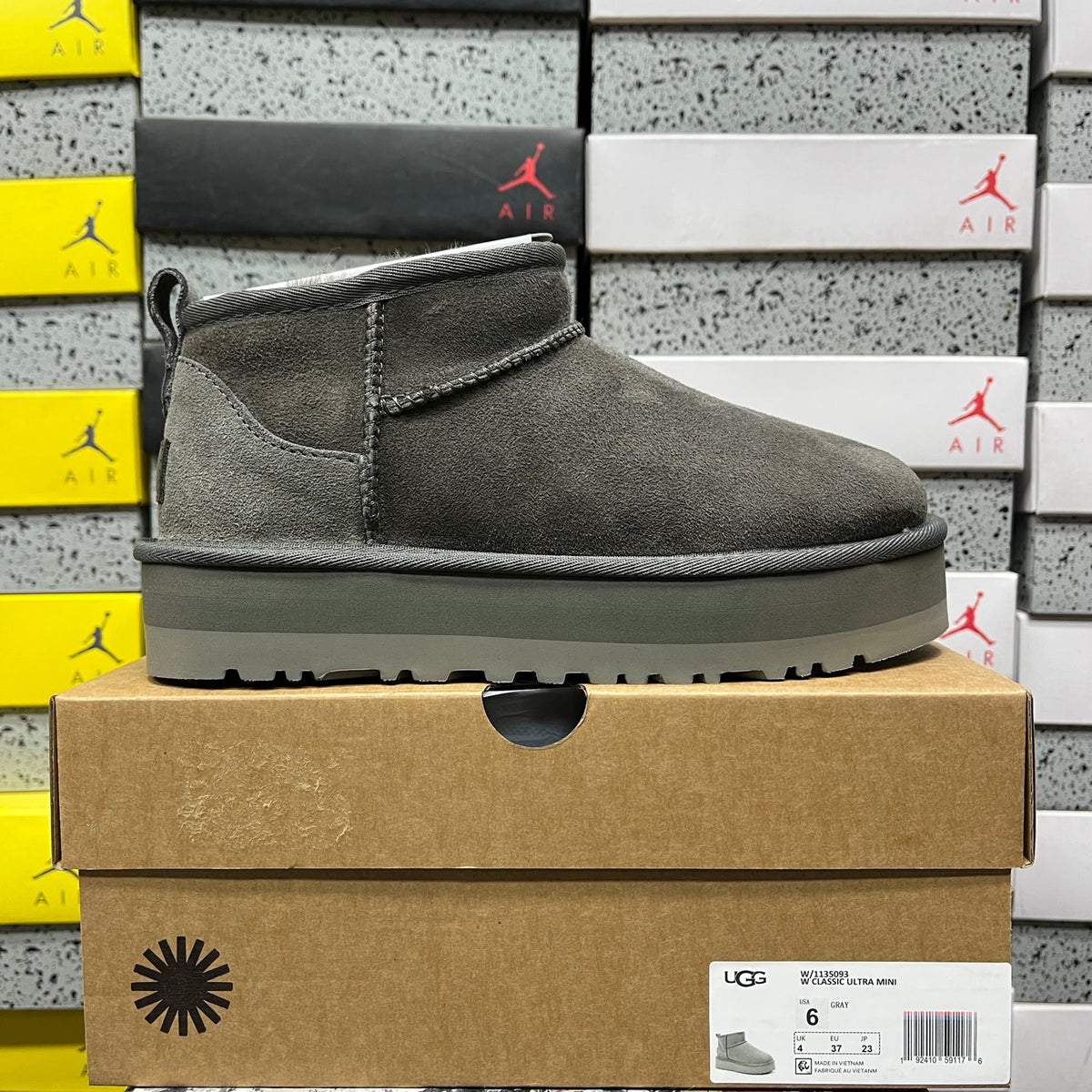 UGG Mini Platform Ankle Boots in Grey