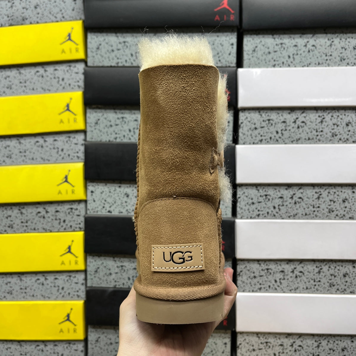 UGG Mid-Calf Button Boots in Chestnut