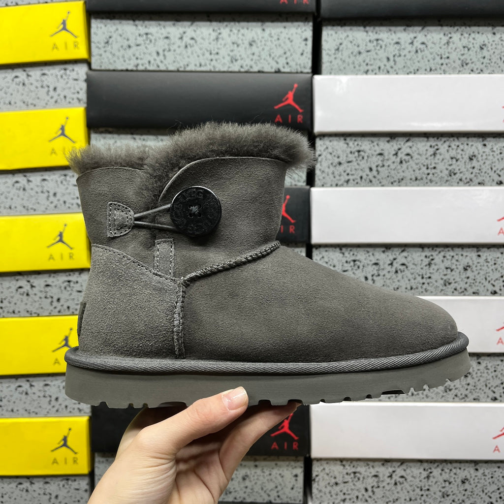 UGG Mini Button Ankle Boots in Grey