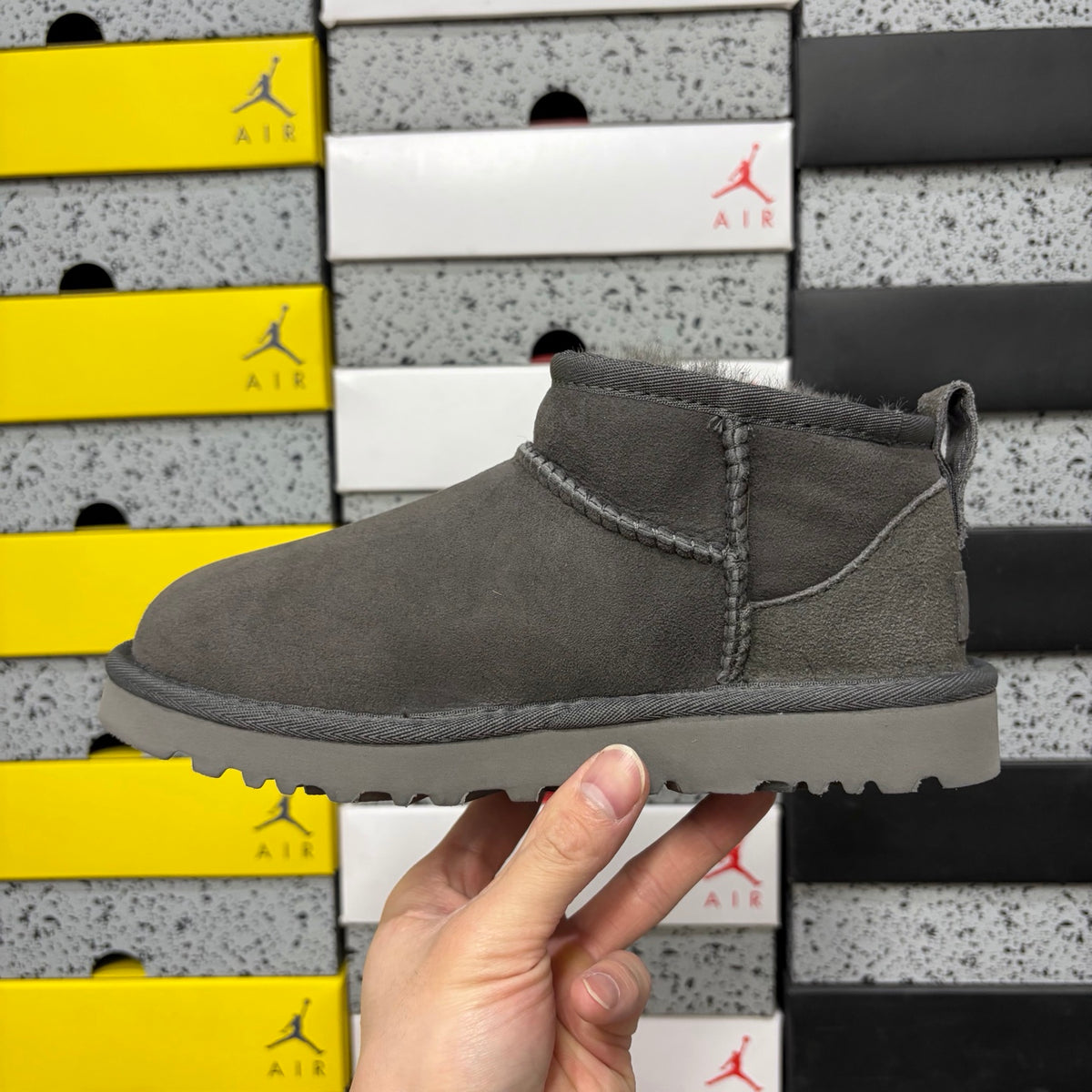 UGG Mini Pull-On Ankle Boots in Grey