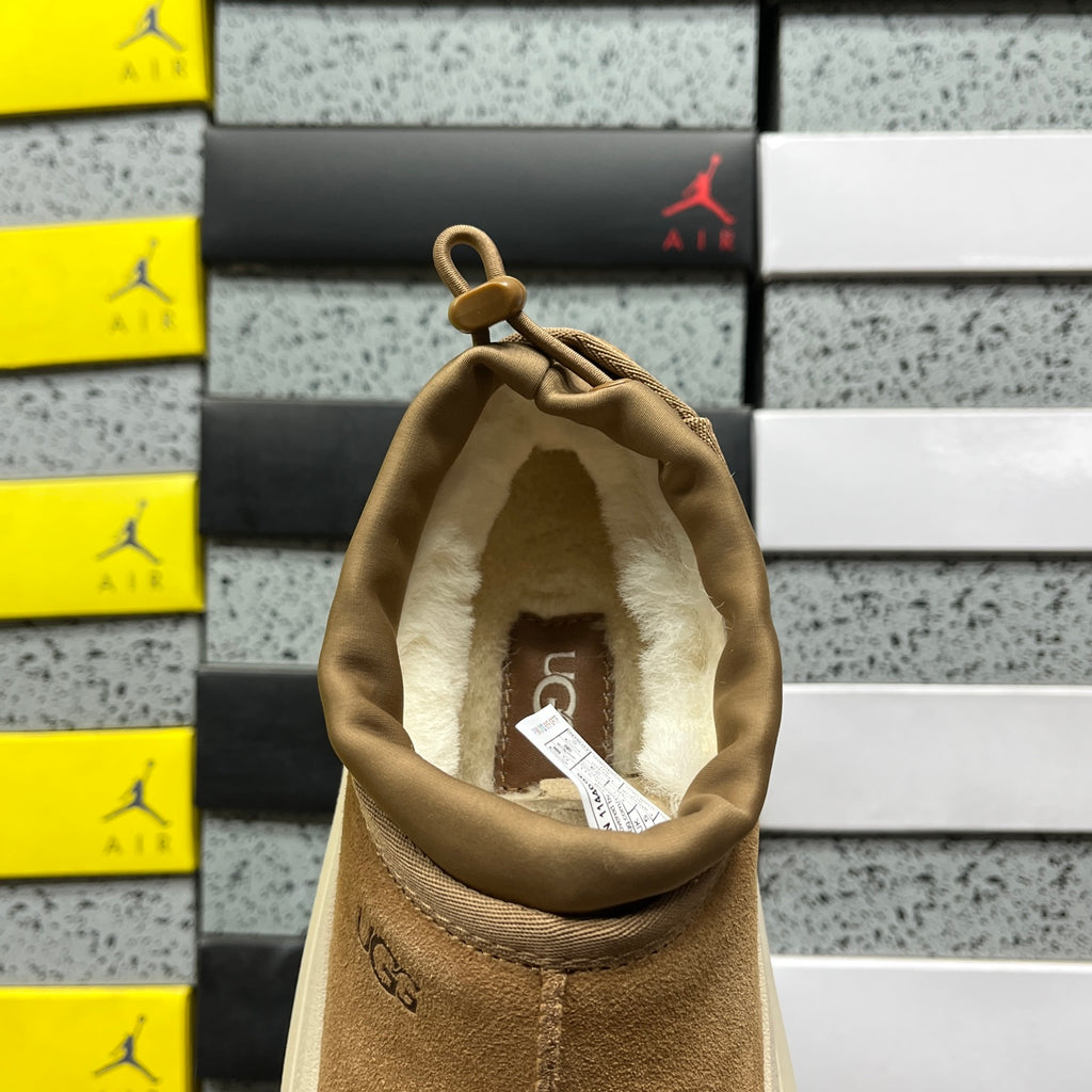 UGG Platform Slip-On Shoes in Chestnut & Cream