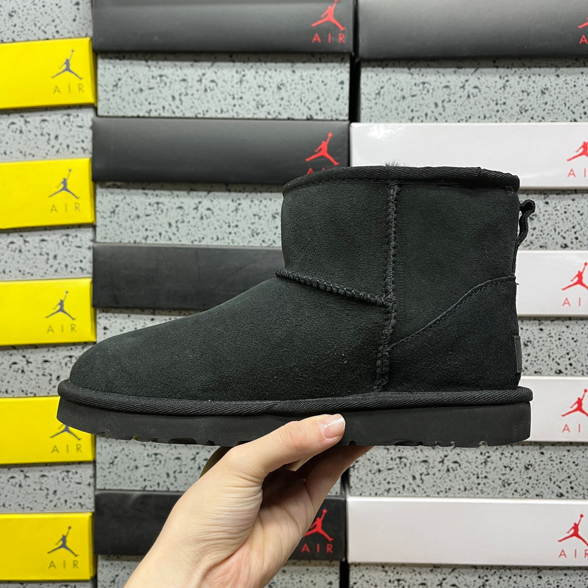UGG Mini Pull-On Ankle Boots in Black