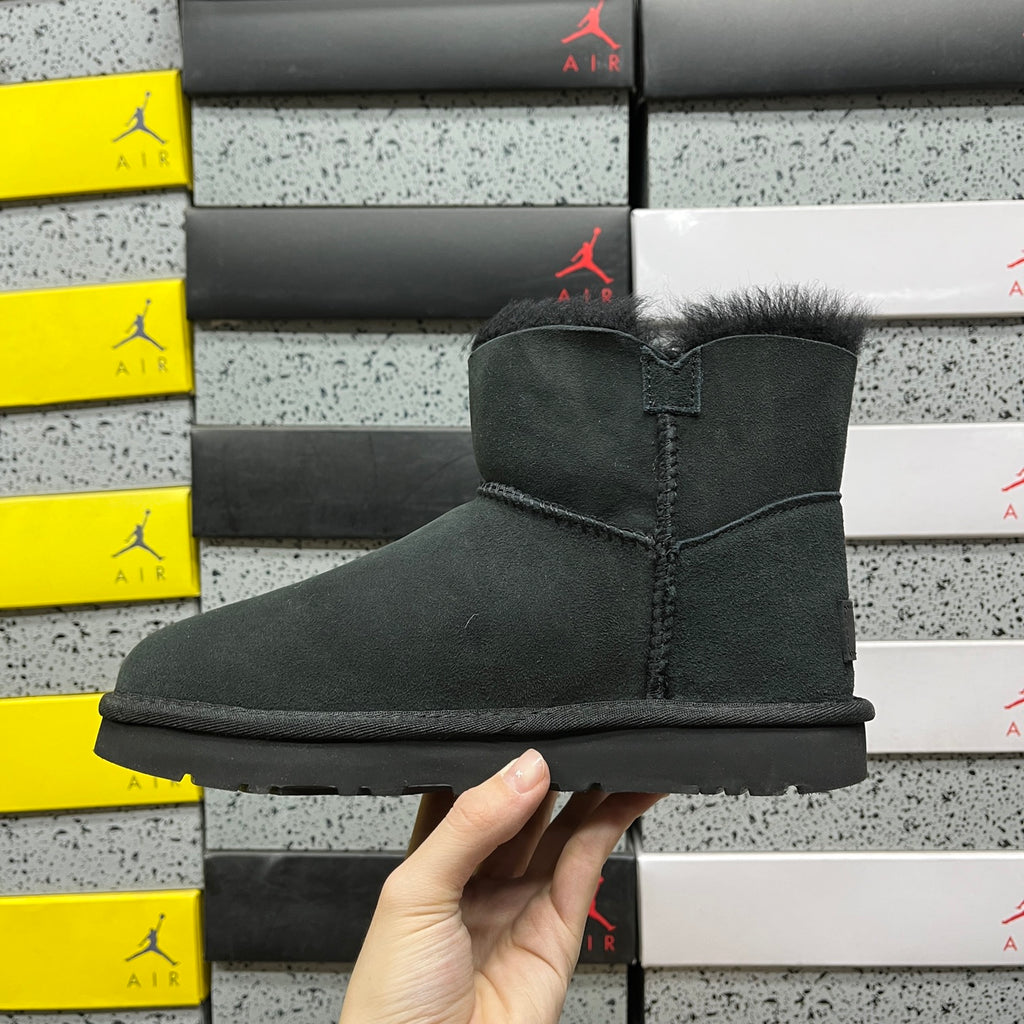 UGG Mini Button Ankle Boots in Black