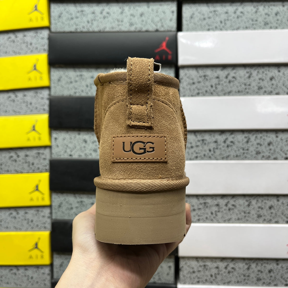 UGG Mini Platform Ankle Boots in Chestnut