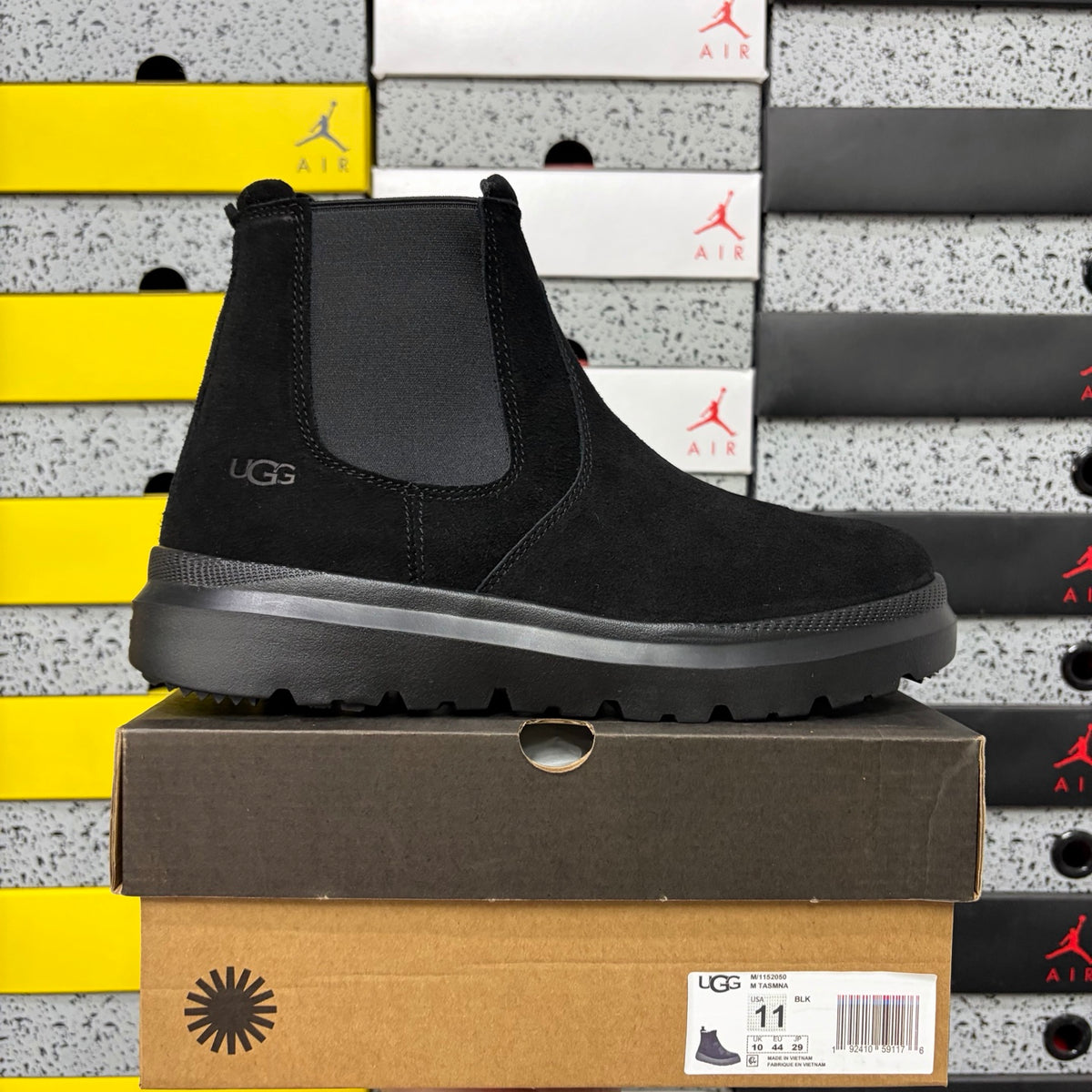 UGG Lug-Sole Chelsea Ankle Boots in Black