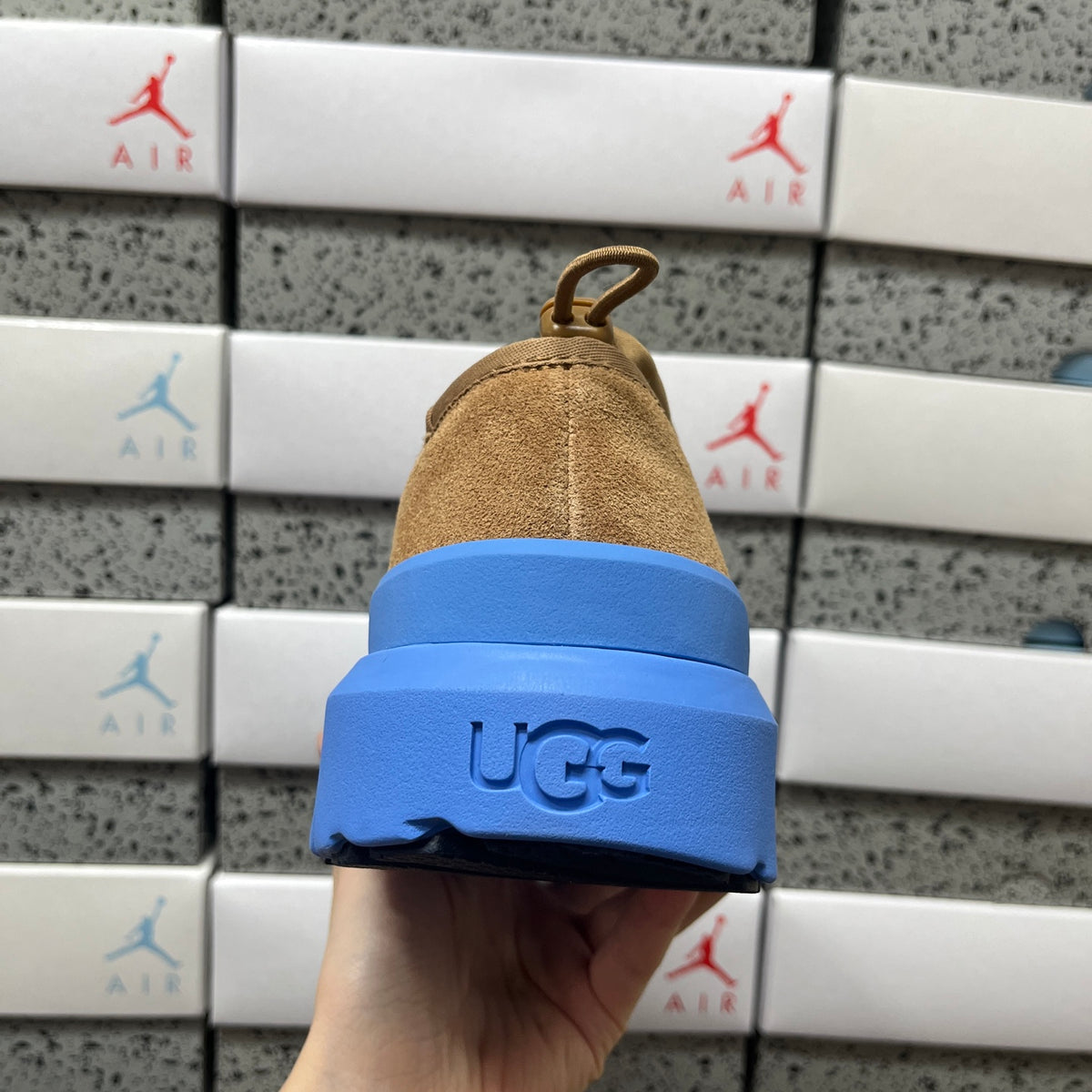 UGG Lug-Sole Slip-On Shoes in Chestnut & Blue