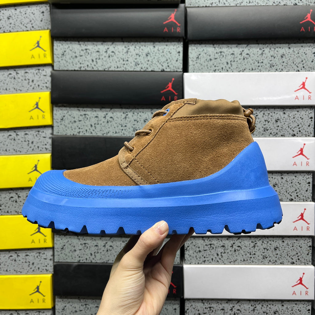 UGG Lace-Up Platform Ankle Boots in Chestnut & Blue