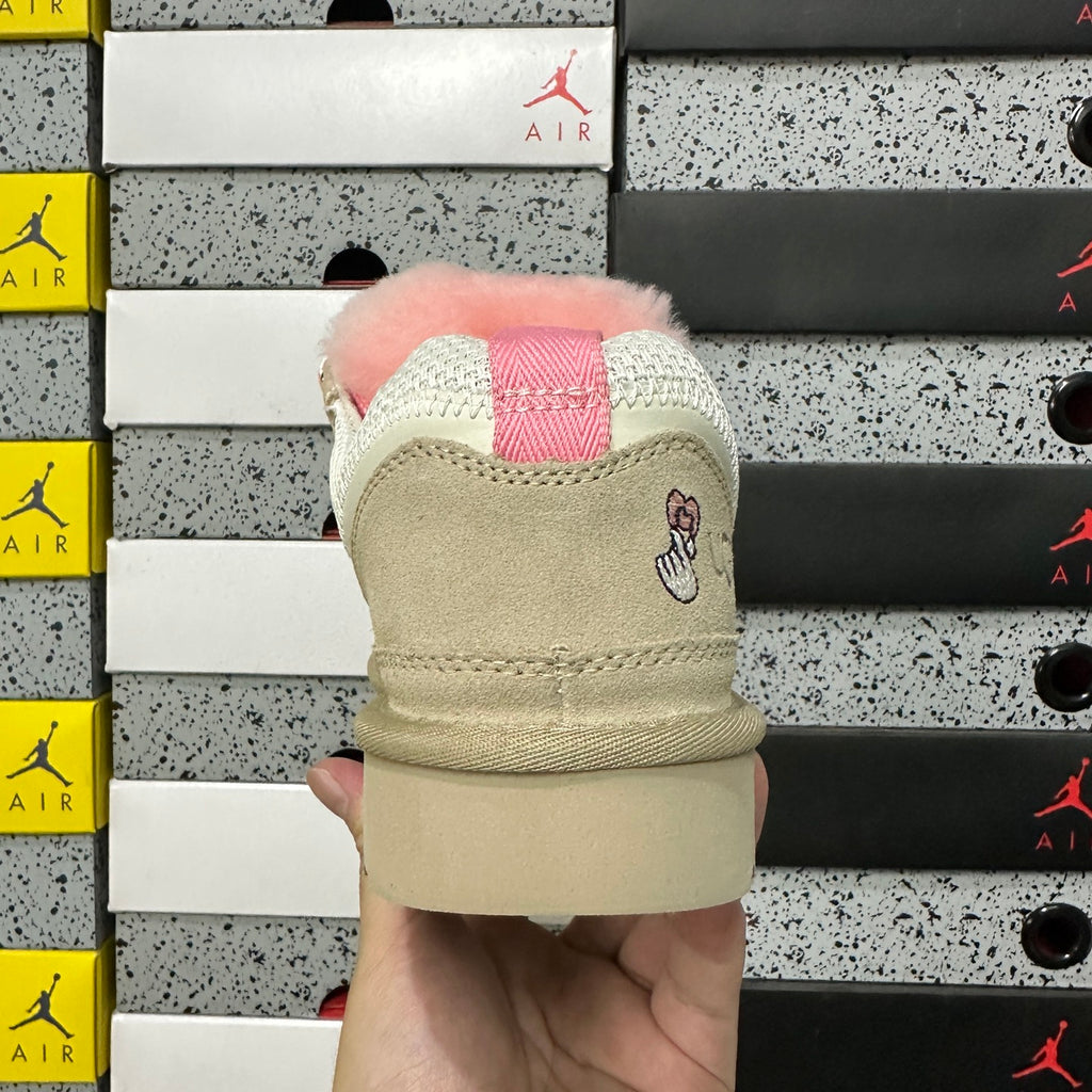 UGG Low-Top Platform Sneakers in White & Pink