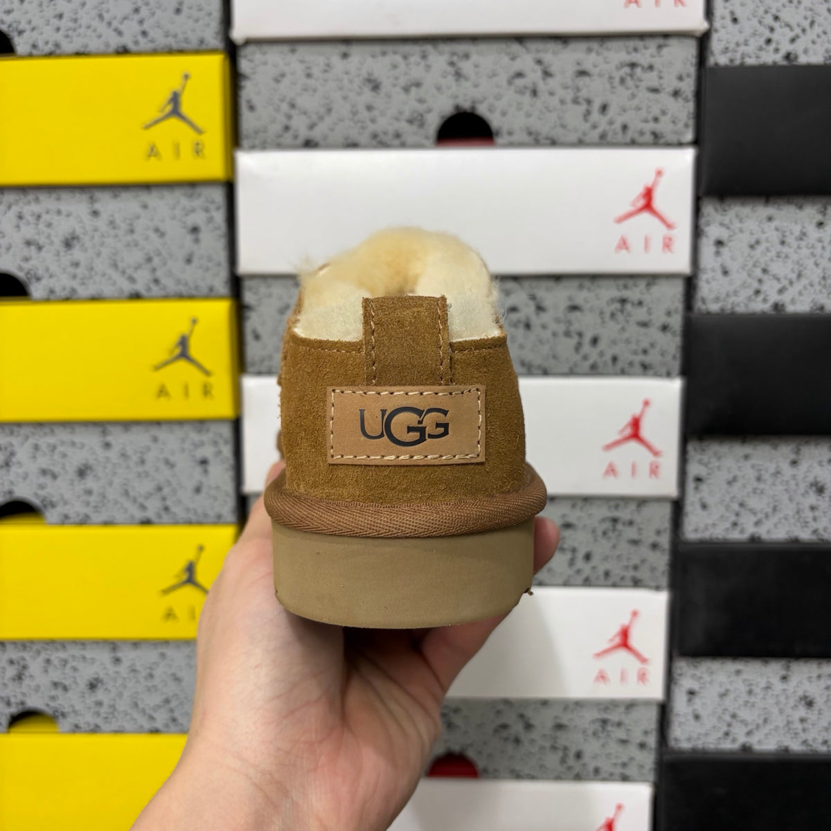 UGG Fleece-Lined Slip-On Shoes in Chestnut