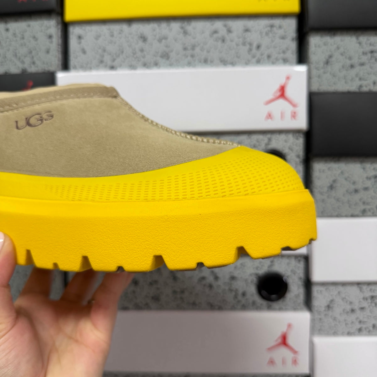 UGG Lug-Sole Slip-On Shoes in Sand & Yellow