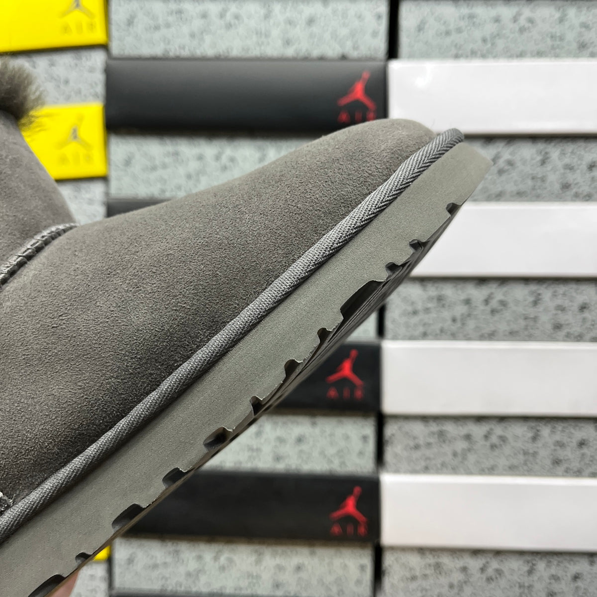 UGG Mini Button Ankle Boots in Grey