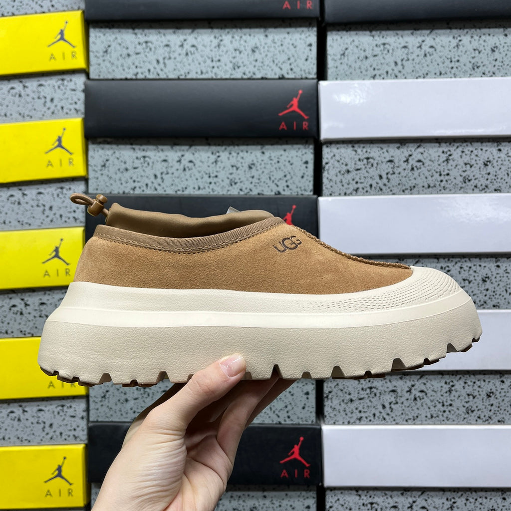 UGG Platform Slip-On Shoes in Chestnut & Cream