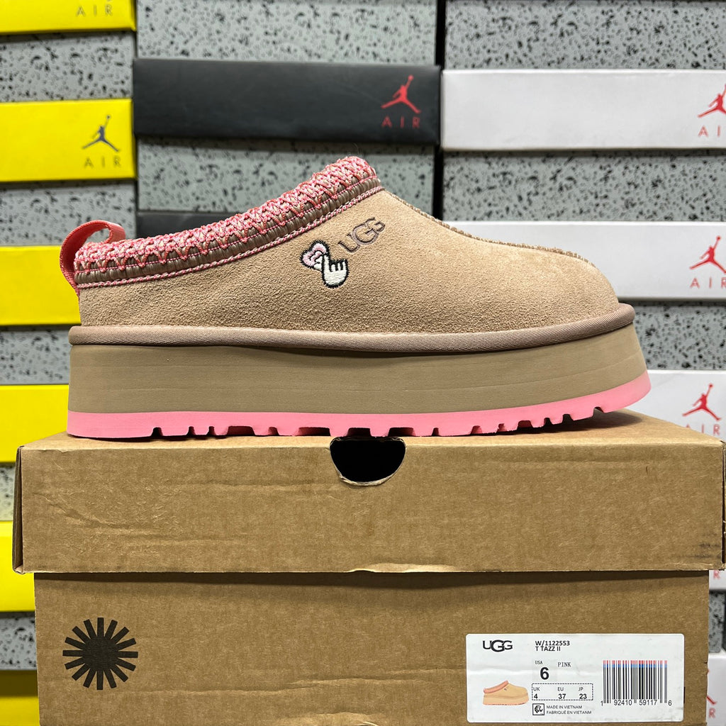 UGG Platform Slip-On Shoes in Tan & Pink
