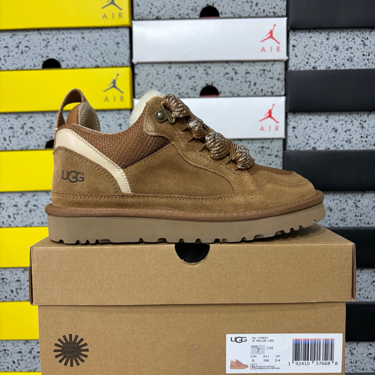 UGG Low-Top Lace-Up Sneakers in Chestnut