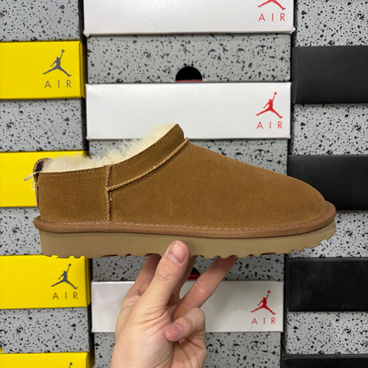 UGG Fleece-Lined Slip-On Shoes in Chestnut