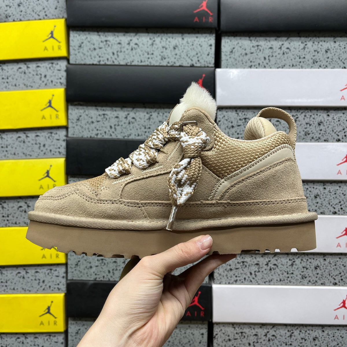 UGG Low-Top Platform Sneakers in Sand