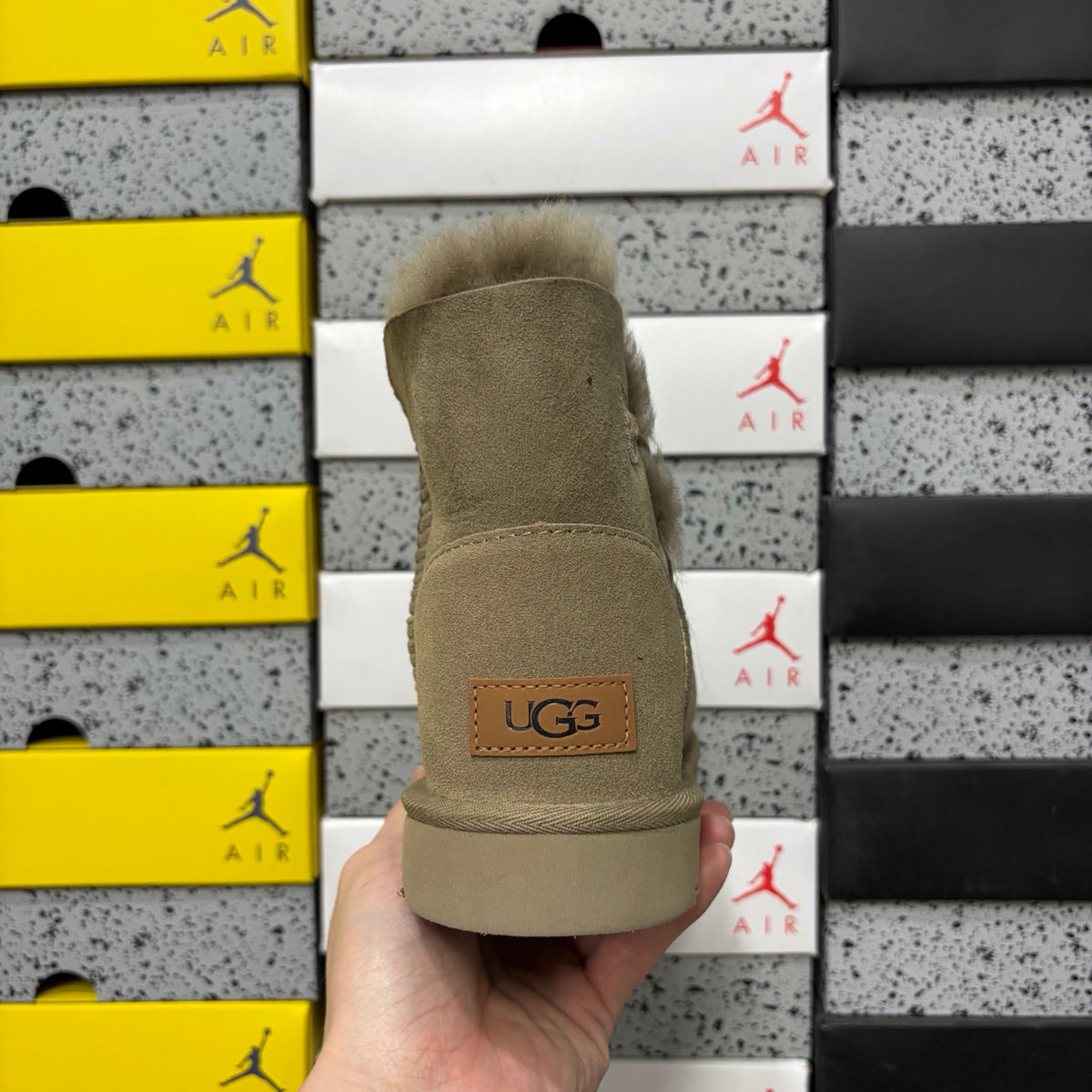 UGG Mid-Calf Button Boots in Antelope Brown