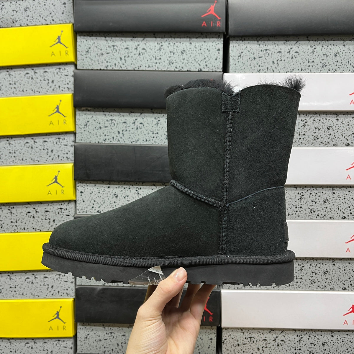 UGG Mid-Calf Button Boots in Black