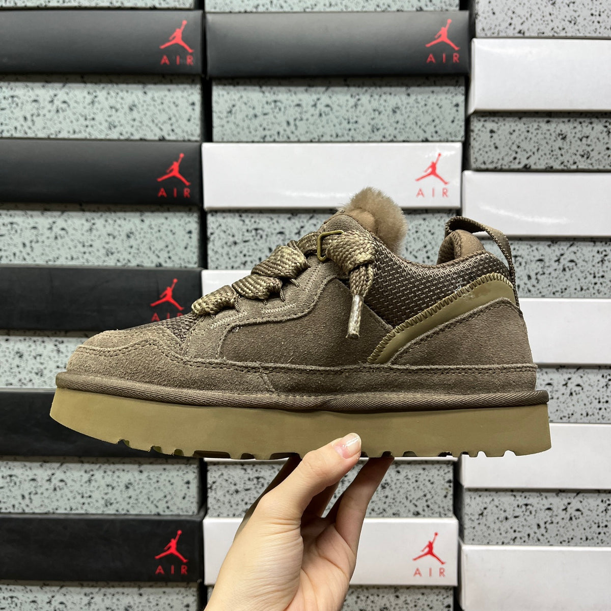 UGG Low-Top Platform Sneakers in Smoky Brown