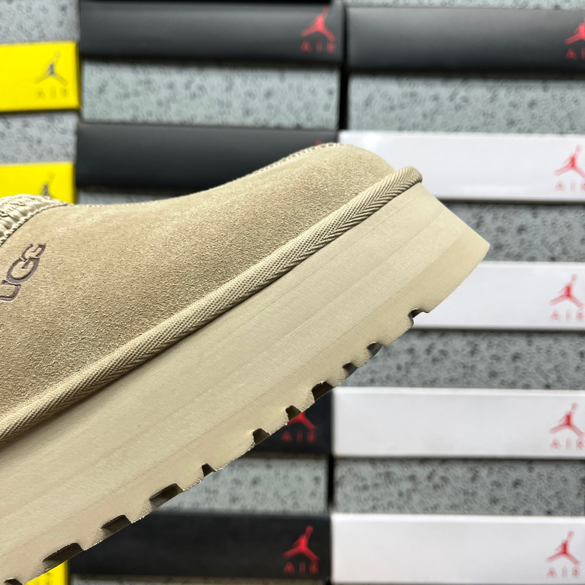 UGG Platform Slip-On Shoes in Mustard Seed