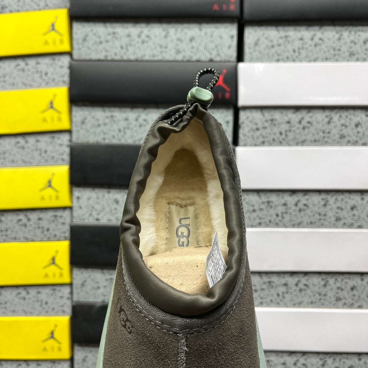 UGG Platform Slip-On Shoes in Charcoal & Mint Green