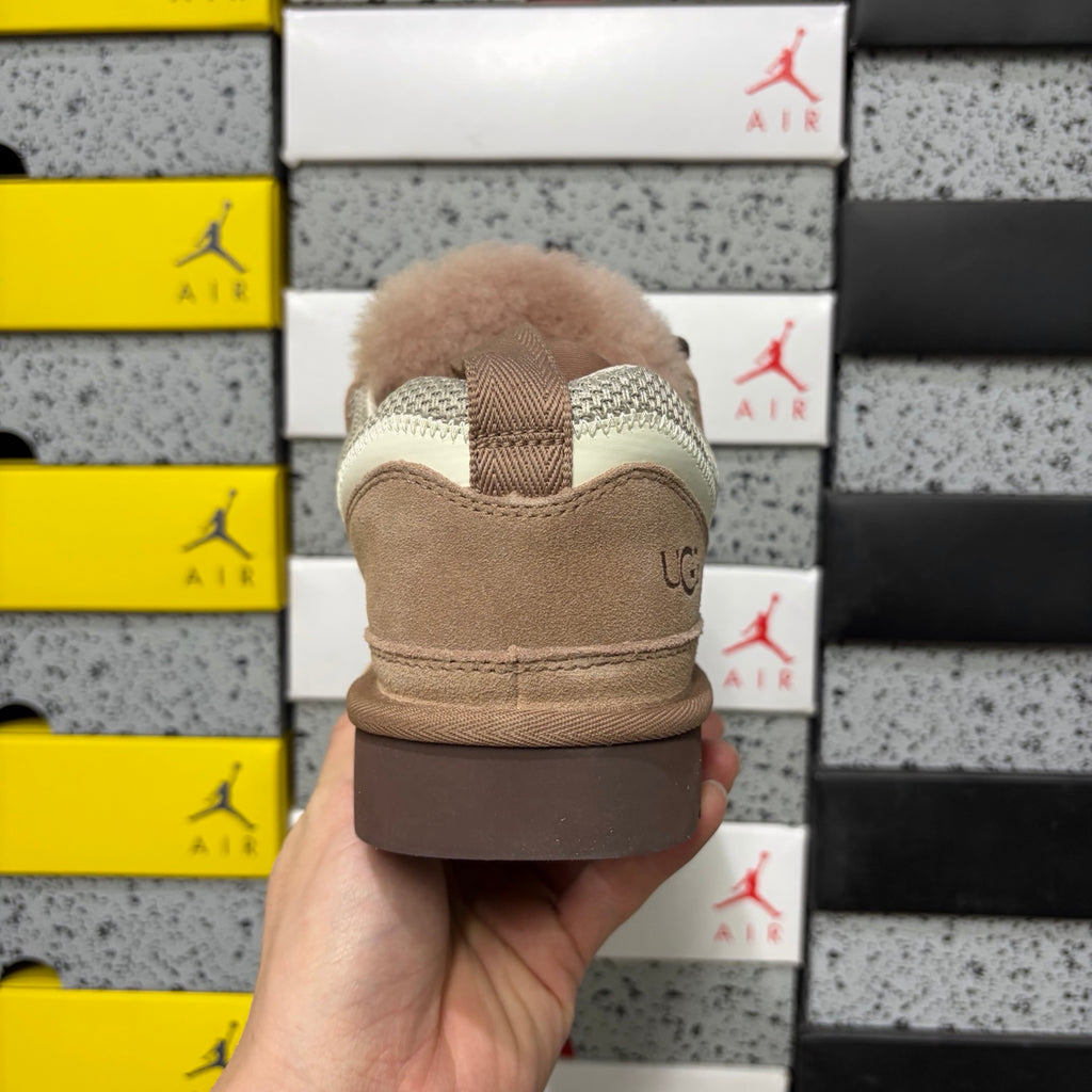 UGG Low-Top Platform Sneakers in Light Brown & Cream