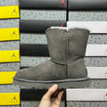UGG Mid-Calf Button Boots in Grey