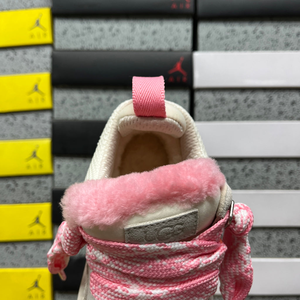 UGG Low-Top Platform Sneakers in White & Pink