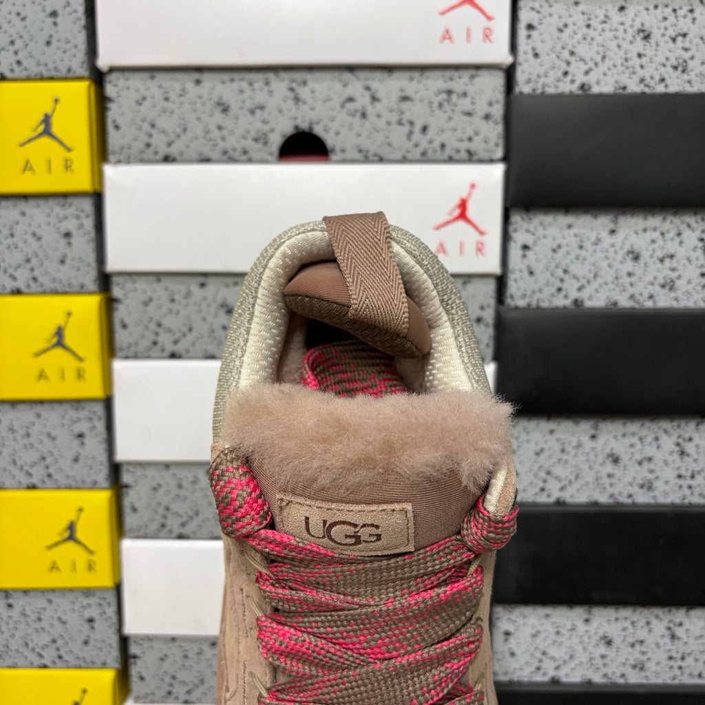 UGG Low-Top Platform Sneakers in Light Brown & Cream