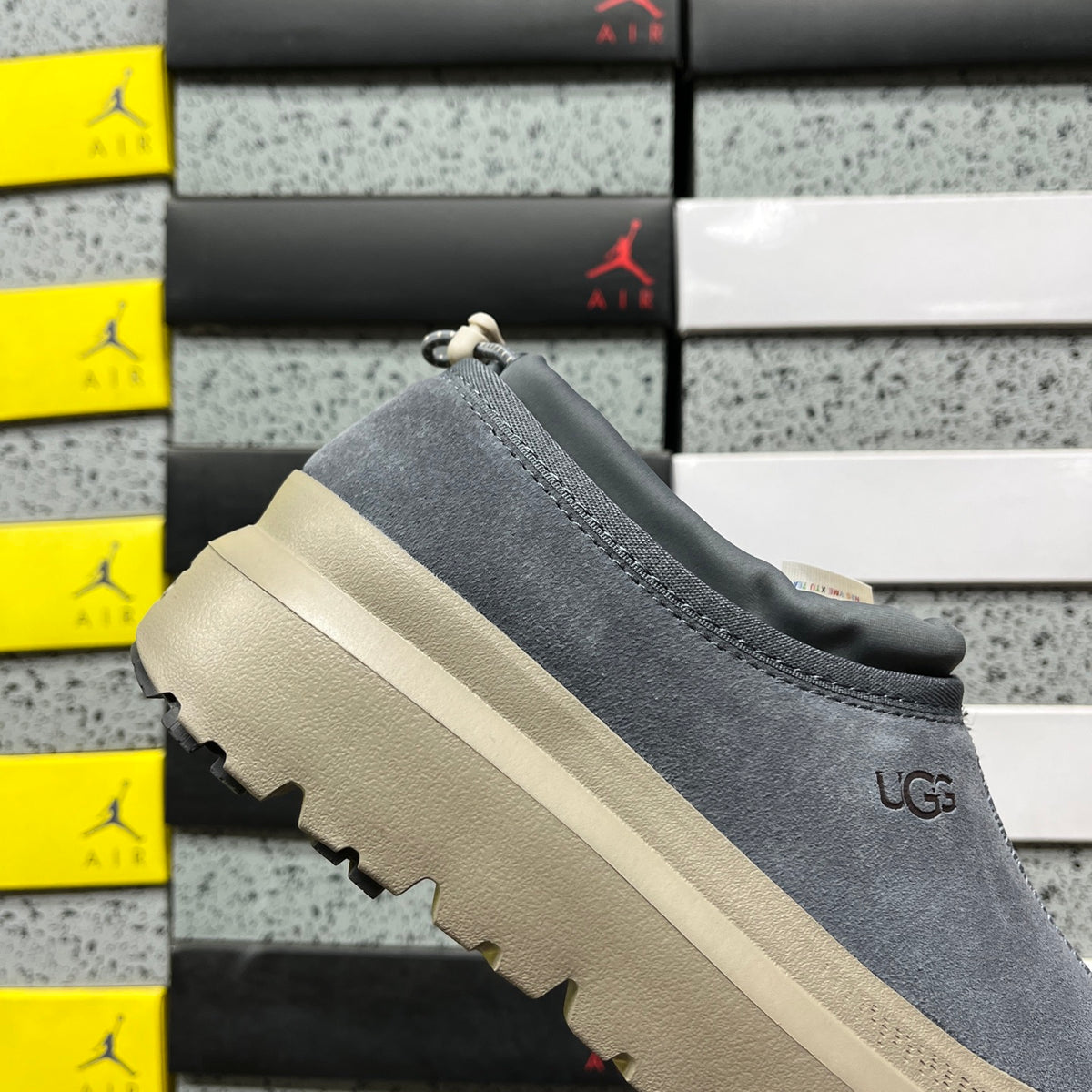 UGG Platform Slip-On Shoes in Asphalt Grey & Taupe