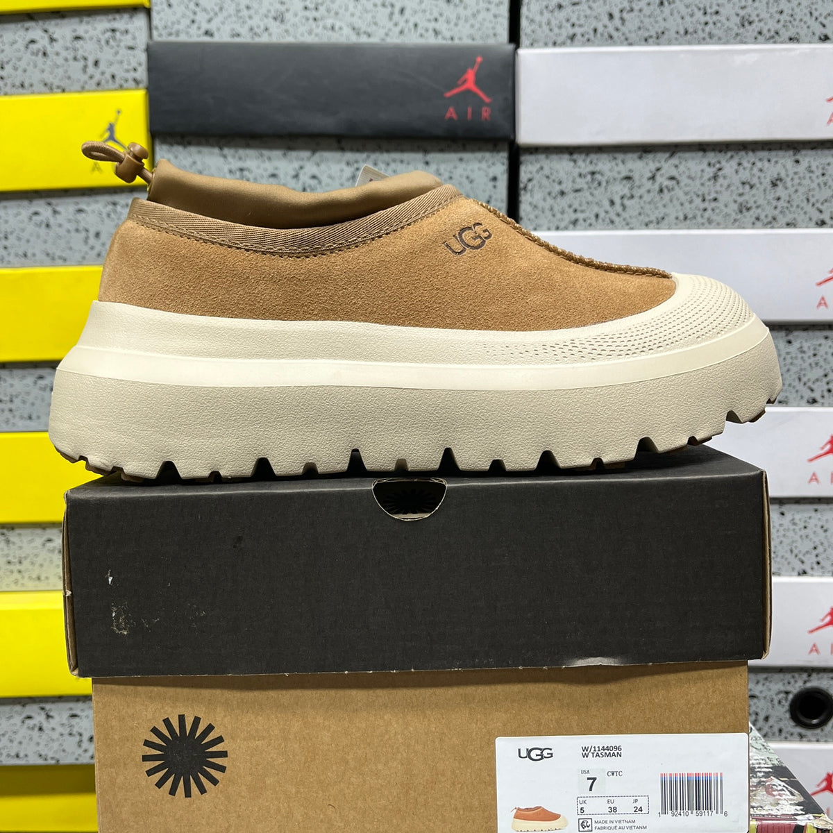 UGG Platform Slip-On Shoes in Chestnut & Cream