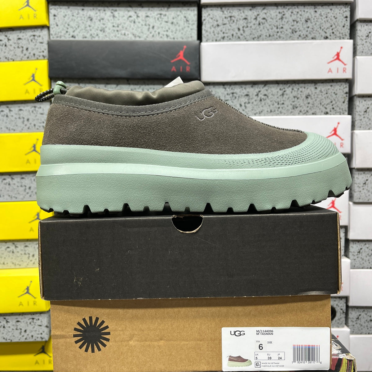 UGG Platform Slip-On Shoes in Charcoal & Mint Green