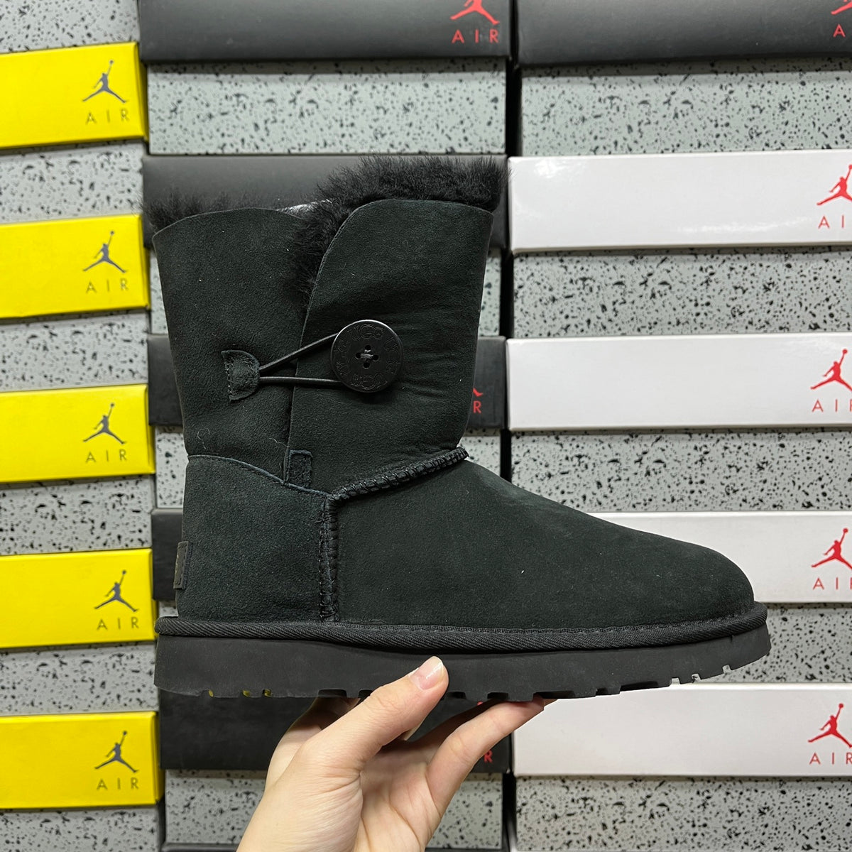 UGG Mid-Calf Button Boots in Black