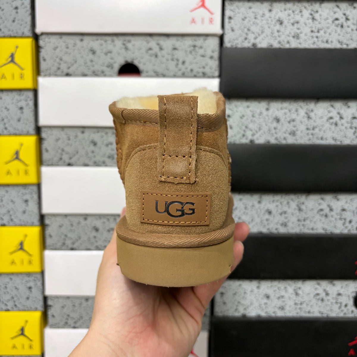 UGG Mini Pull-On Ankle Boots in Chestnut