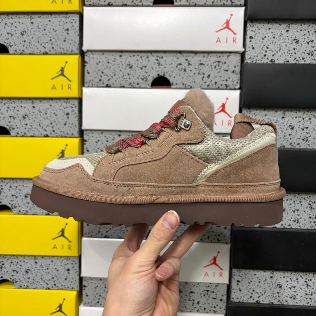 UGG Low-Top Platform Sneakers in Light Brown & Cream