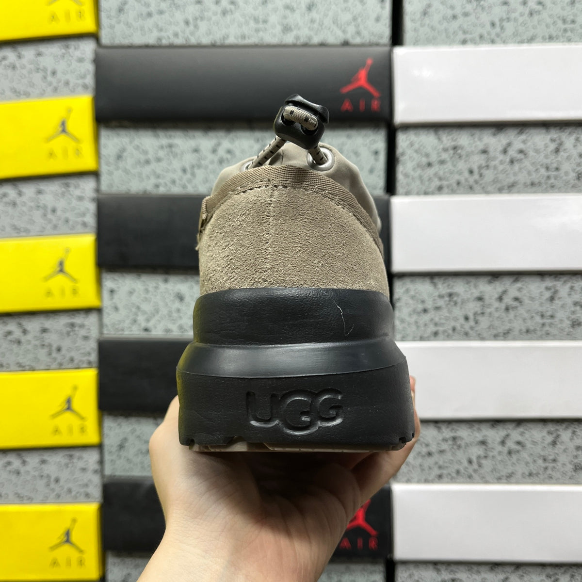 UGG Platform Slip-On Shoes in Smoke Grey & Black